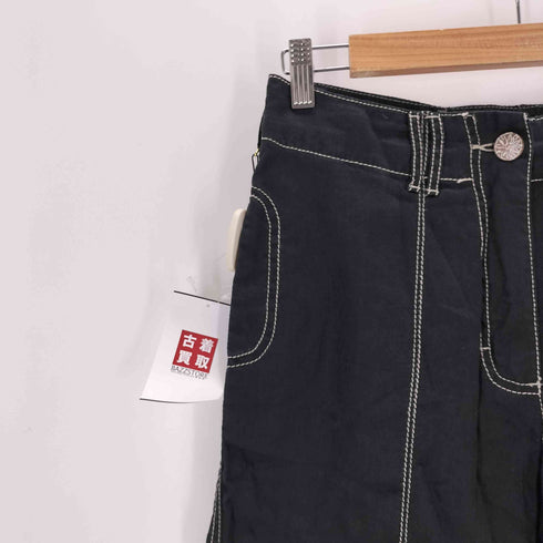 ブルーウィリーズ BLUE WILLIS リネン ステッチストレートパンツ レディース  38